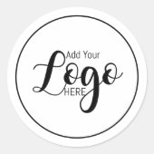 Moderne Eenvoudige Aangepaste Logo Geurkaars | Pro Ronde Sticker (Voorkant)