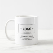 Moderne Eenvoudige Aangepaste Logo Zakelijk Koffiemok (Links)