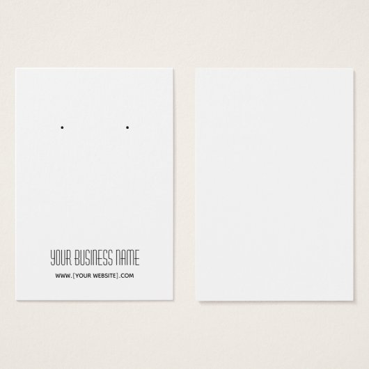 Moderne Eenvoudige, aangepaste oorenkaart Visitekaartje (Voorkant /achterkant)