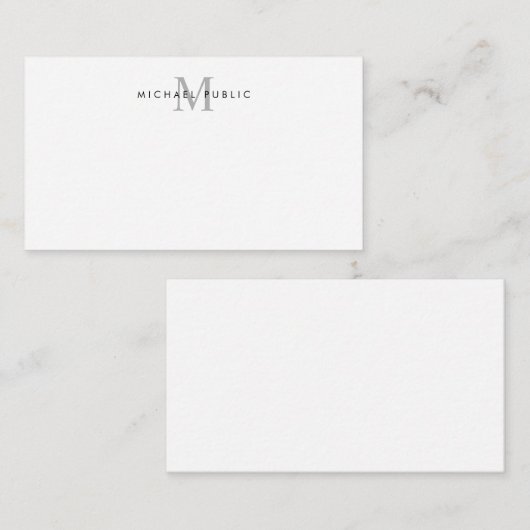 Moderne Eenvoudige Aangepaste Sjabloon Initiaal Mo (Voorkant / Achterkant)