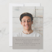 Moderne eenvoudige aankondiging Afstuderen foto's (Achterkant)