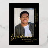 Moderne eenvoudige aankondiging Afstuderen foto's (Voorkant)