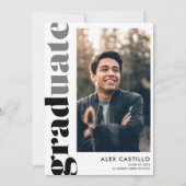 Moderne eenvoudige aankondiging Afstuderen foto's (Voorkant)