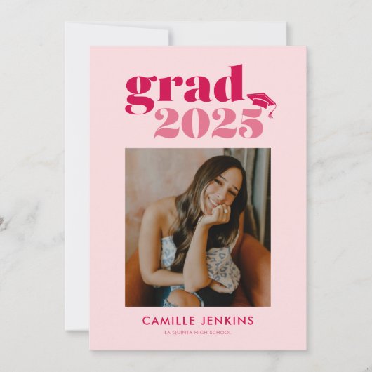 Moderne eenvoudige aankondiging Afstuderen foto's (Voorkant)