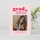 Moderne eenvoudige aankondiging Afstuderen foto's (Staand voorkant)