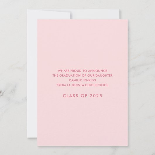 Moderne eenvoudige aankondiging Afstuderen foto's (Achterkant)