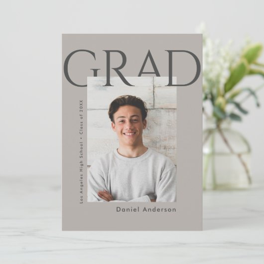 Moderne eenvoudige aankondiging Afstuderen foto's (Staand voorkant)