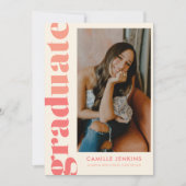 Moderne eenvoudige aankondiging Afstuderen foto's (Voorkant)