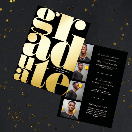 Moderne Eenvoudige aankondiging van Afstuderen voo