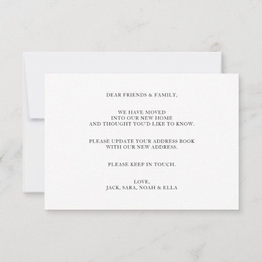 Moderne Eenvoudige aankondiging van fotobewegingen (Achterkant)