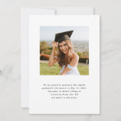 Moderne Eenvoudige aankondiging van het Afstuderen (Achterkant)