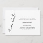 Moderne eenvoudige aankondiging van uitstellen van (Voorkant)