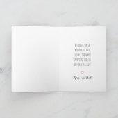 Moderne Eenvoudige aanpasbare foto op geboortedag Kaart (Binnen)