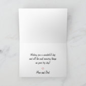 Moderne Eenvoudige aanpasbare foto op geboortedag Kaart (Binnen)