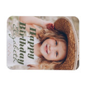 Moderne Eenvoudige aanpasbare foto op geboortedag Magneet (Horizontaal)