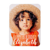 Moderne Eenvoudige aanpasbare foto op geboortedag Magneet (Verticaal)