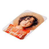 Moderne Eenvoudige aanpasbare foto op geboortedag Magneet (Linkerzijde)