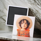 Moderne Eenvoudige aanpasbare foto op geboortedag Magneet