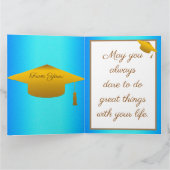 Moderne Eenvoudige Aanpasbare Gold Blue Sky Kaart (Binnen)