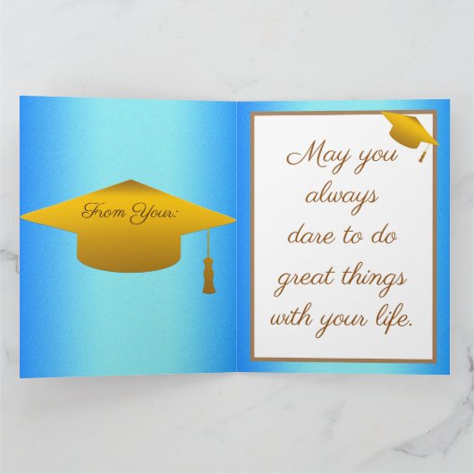 Moderne Eenvoudige Aanpasbare Gold Blue Sky Kaart (Binnen)