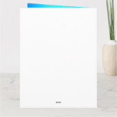 Moderne Eenvoudige Aanpasbare Gold Blue Sky Kaart (Achterkant)