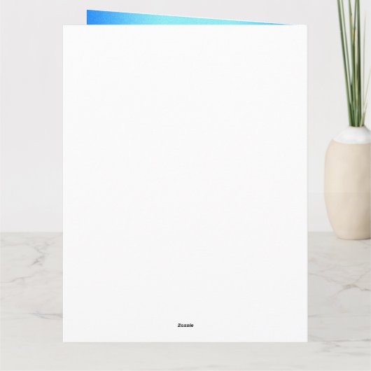 Moderne Eenvoudige Aanpasbare Gold Blue Sky Kaart (Achterkant)