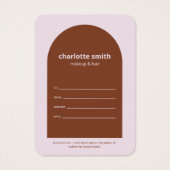 Moderne eenvoudige aardbeenderen visitekaartje (Achterkant)