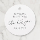 Moderne eenvoudige aardbevingskundige minuscule ha bedankjes labels (Achterkant)