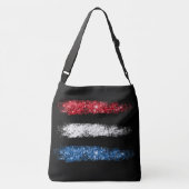 *~* Moderne Eenvoudige Abstracte Amerikaanse Vlag Crossbody Tas (Achterkant)