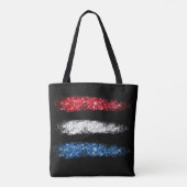 *~* Moderne Eenvoudige Abstracte Amerikaanse vlag  Tote Bag (Achterkant)