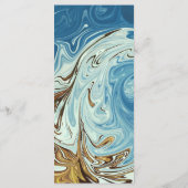 Moderne, eenvoudige, Abstracte, artistieke bruilof Menu (Achterkant)