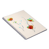 Moderne, eenvoudige abstracte bloemenontwerp notitieboek (Rechterzijde)