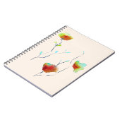 Moderne, eenvoudige abstracte bloemenontwerp notitieboek (Linkerzijde)