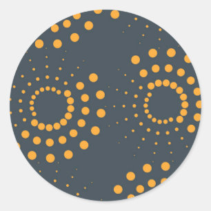 Moderne, eenvoudige, abstracte geometrische patroo ronde sticker