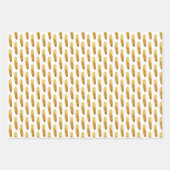 Moderne eenvoudige abstracte gouden penseelstreken inpakpapier vel (Voorkant 3)