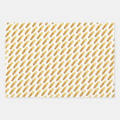 Moderne eenvoudige abstracte gouden penseelstreken inpakpapier vel (Voorkant 2)