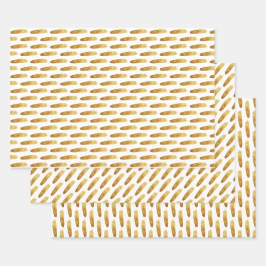 Moderne eenvoudige abstracte gouden penseelstreken inpakpapier vel (Set)