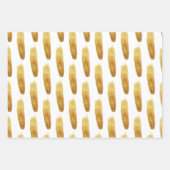 Moderne eenvoudige abstracte gouden penseelstreken inpakpapier vel (Voorkant 2)