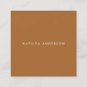 Moderne eenvoudige abstracte groene terracotta vierkante visitekaartje (Voorkant)