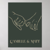 Moderne eenvoudige Abstracte lijn, boho chic Poster (Voorkant)