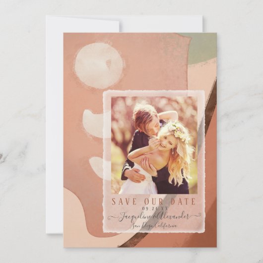 Moderne Eenvoudige Abstracte Neutrale Aardtinten G Kaart (Voorkant)