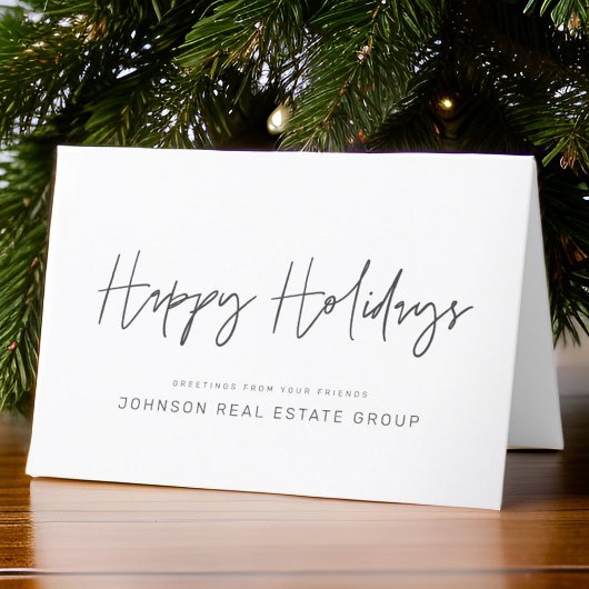 Moderne, eenvoudige, afspeelbare Typografie Feestdagen Kaart