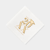 Moderne Eenvoudige Afstudeer Jaar Folie Servetten (Rechts)