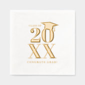 Moderne Eenvoudige Afstudeer Jaar Folie Servetten (Voorkant)