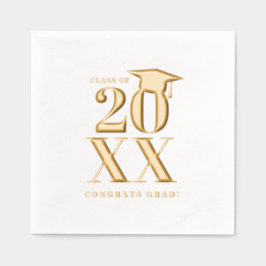 Moderne Eenvoudige Afstudeer Jaar Folie Servetten