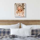 Moderne Eenvoudige Afstudeerfoto Middelbare School Canvas Afdruk (Insitu (Slaapkamer))