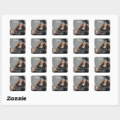 Moderne Eenvoudige Afstuderen Bedankt Aangepaste F Vierkante Sticker (Vel)