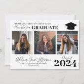 Moderne, eenvoudige afstuderen citaat afstuderen 4 aankondiging (Voorkant)