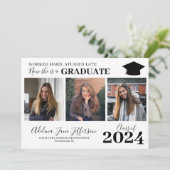 Moderne, eenvoudige afstuderen citaat afstuderen 4 aankondiging (Staand voorkant)