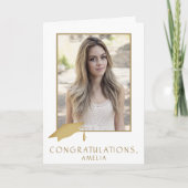 Moderne, eenvoudige Afstuderen foto van felicitati Kaart (Voorkant)